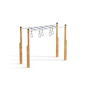 Horizontal ladder w/ climbing rings