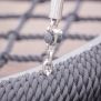Single Swing (BNS 90cm) için dayanıklı metal bağlantılı kalın halat salıncak oturağı.