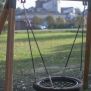Single Swing (BNS 90cm) çocuk oyun alanı için yuvarlak ağ salıncak.